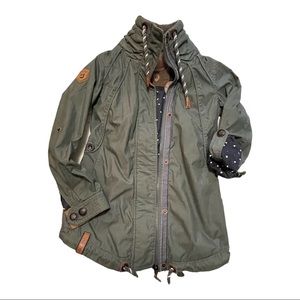 Naketano zip-up jacket, forest green EUC